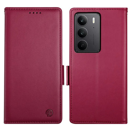 For Realme C75 / V60 Pro Stand Case PU Leather Wallet Phone Cover - Red