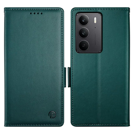 For Realme C75 / V60 Pro Stand Case PU Leather Wallet Phone Cover - Blackish Green