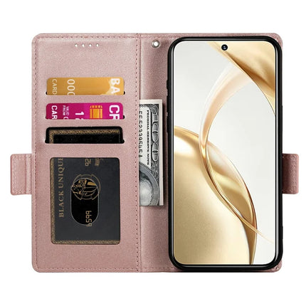 DF-010 For Honor 300 Stand Case PU Leather Wallet Phone Cover