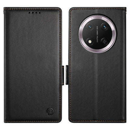 For Honor Magic7 Lite 5G / X9c 5G / X60 Pro 5G Stand Case PU Leather Wallet Phone Cover - Black