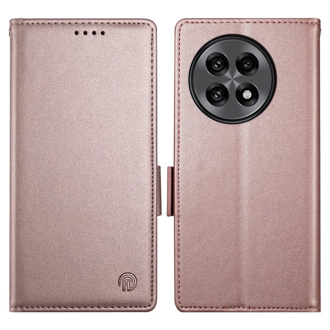 For OnePlus 13R 5G Stand Case PU Leather Wallet Phone Cover - Rose Gold