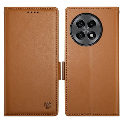 For OnePlus 13R 5G Stand Case PU Leather Wallet Phone Cover - Brown