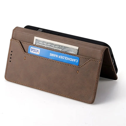 DF-05 For Realme 13+ 5G Wallet Case RFID Blocking PU Leather Phone Cover
