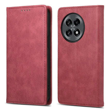 DF-05 For OnePlus 13R 5G Wallet Case RFID Blocking PU Leather Phone Cover - Red