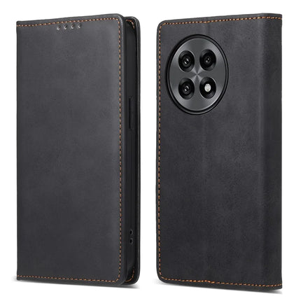 DF-05 For OnePlus 13R 5G Wallet Case RFID Blocking PU Leather Phone Cover - Black