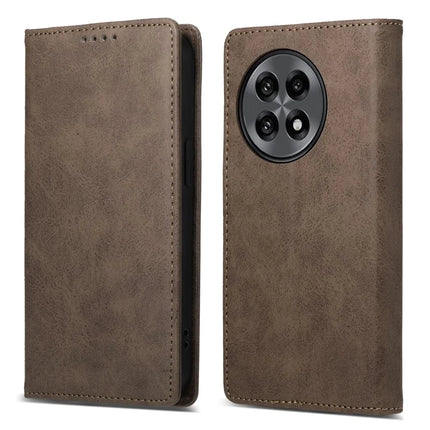 DF-05 For OnePlus 13R 5G Wallet Case RFID Blocking PU Leather Phone Cover - Brown