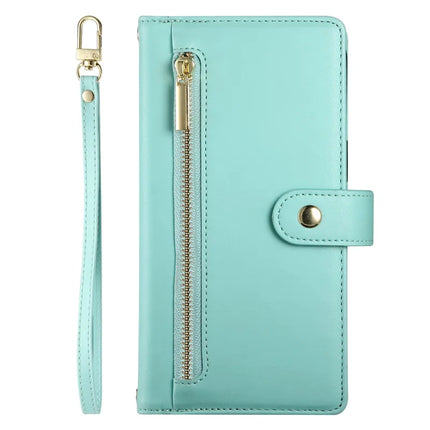 DF-011 For Oppo Reno13 Pro 5G Case Zipper Pocket Wallet Leather Phone Cover with Straps