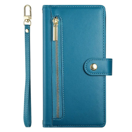 DF-011 For Oppo Reno13 Pro 5G Case Zipper Pocket Wallet Leather Phone Cover with Straps