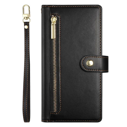 DF-011 For Realme V60 Pro / C75 Case Zipper Pocket Wallet Leather Phone Cover with Straps