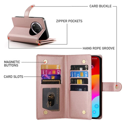 DF-011 For Honor Magic7 Lite 5G / X9c 5G / X60 Pro 5G Case Zipper Pocket Wallet Leather Phone Cover with Straps