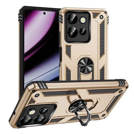 Phone Case for Motorola Moto G Play (2025) 4G / G Power (2025) PC + TPU Phone Cover with Kickstand - Gold