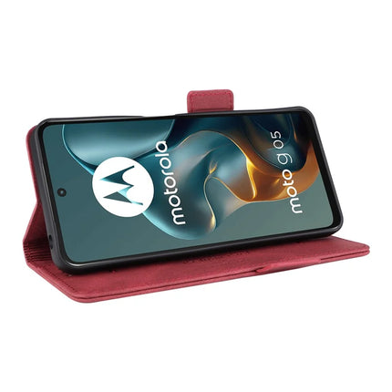 For Motorola Moto G05 4G  /  E15 4G Case Leather Wallet Flip Phone Cover with Hardware Decor
