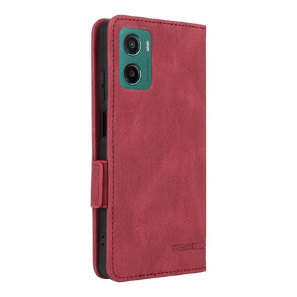 For Motorola Moto G05 4G  /  E15 4G Case Leather Wallet Flip Phone Cover with Hardware Decor
