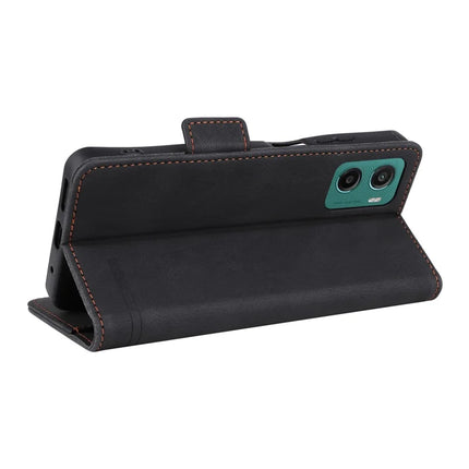 For Motorola Moto G05 4G  /  E15 4G Case Leather Wallet Flip Phone Cover with Hardware Decor