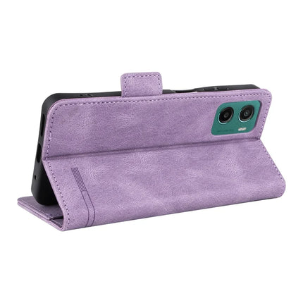 For Motorola Moto G05 4G  /  E15 4G Case Leather Wallet Flip Phone Cover with Hardware Decor