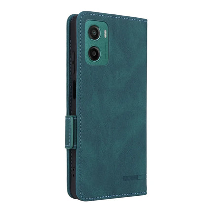 For Motorola Moto G05 4G  /  E15 4G Case Leather Wallet Flip Phone Cover with Hardware Decor