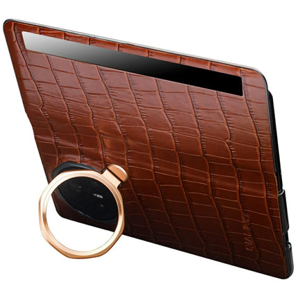 QIALINO For Honor Magic V3 5G Case Smart View Window Genuine Cow Leather Phone Cover