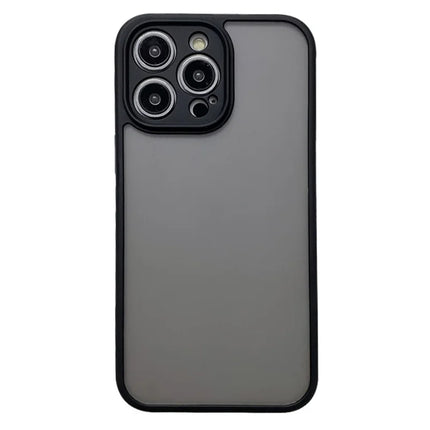 For iPhone 15 Pro Max Case PC + TPU Heat Dissipation Phone Back Cover Skin Touch - Black
