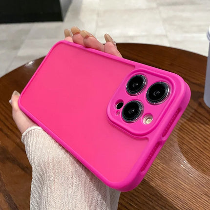 For iPhone 15 Pro Max Case PC + TPU Heat Dissipation Phone Back Cover Skin Touch - Rose
