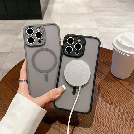For iPhone 13 Pro Max Case Compatible with MagSafe TPU + PC Skin Touch Matte Phone Cover