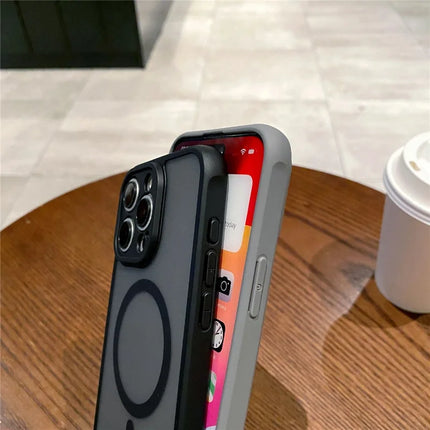 For iPhone 13 Pro Max Case Compatible with MagSafe TPU + PC Skin Touch Matte Phone Cover