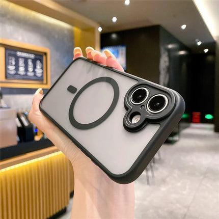 For iPhone 16 Plus Case Compatible with MagSafe TPU + PC Skin Touch Matte Phone Cover