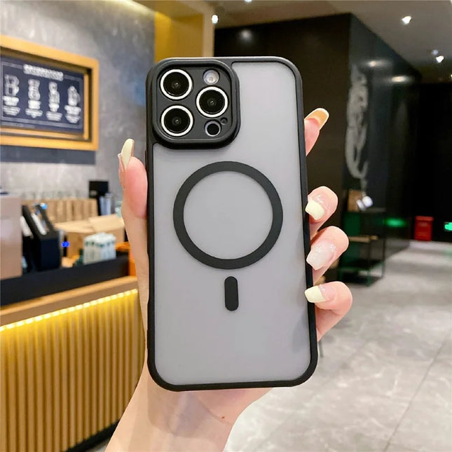 For iPhone 16 Pro Max Case Compatible with MagSafe TPU + PC Skin Touch Matte Phone Cover
