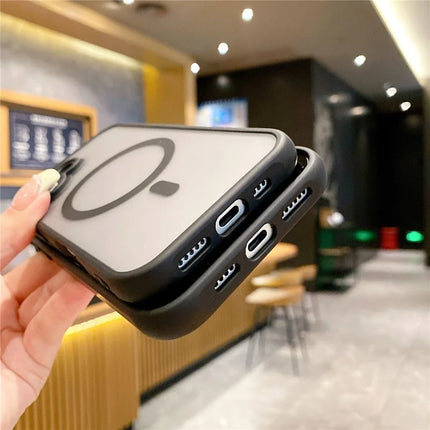 For iPhone 16 Pro Max Case Compatible with MagSafe TPU + PC Skin Touch Matte Phone Cover