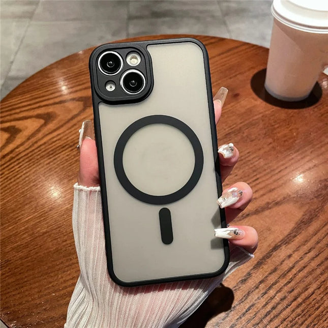 For iPhone 13 Case Compatible with MagSafe TPU + PC Skin Touch Matte Phone Cover