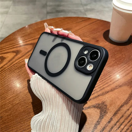 For iPhone 13 Case Compatible with MagSafe TPU + PC Skin Touch Matte Phone Cover