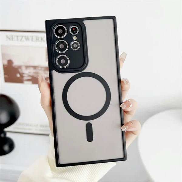 ShopCaseCart Slim Premium Samsung Galaxy S23 Ultra Protective cover Compatible with MagSafe TPU + PC Skin Touch Matte Phone Guard