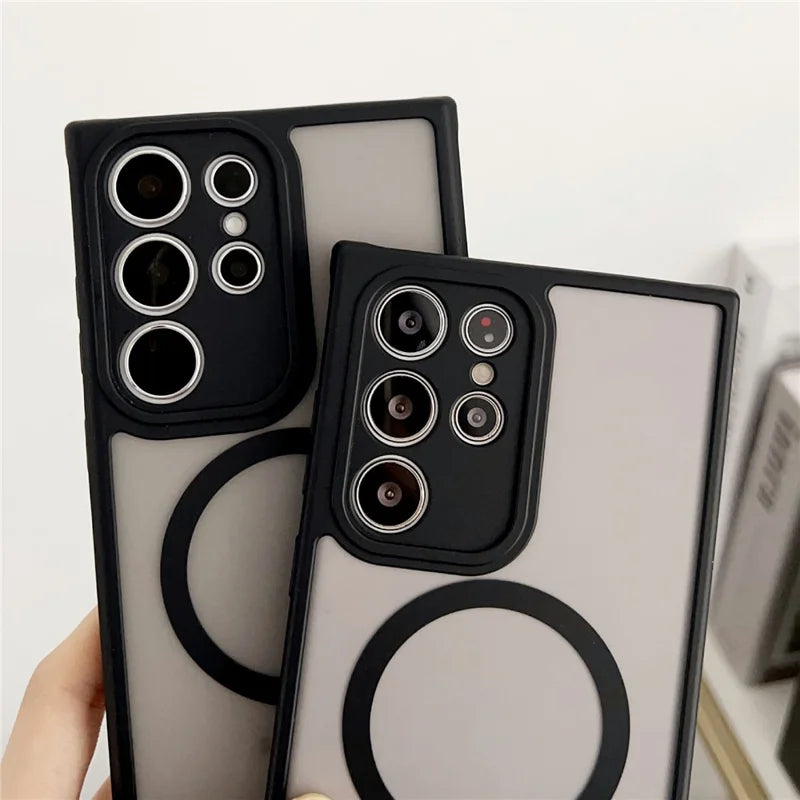 ShopCaseCart Slim Premium Samsung Galaxy S23 Ultra Protective cover Compatible with MagSafe TPU + PC Skin Touch Matte Phone Guard