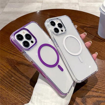 For iPhone 15 Pro Max Crystal Clear Case Compatible with MagSafe TPU + PC Phone Back Cover