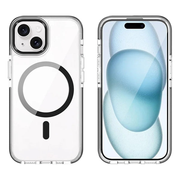 ShopCaseCart Slim Lightweight iPhone 15 Crystal Clear Protective cover Compatible with MagSafe TPU + PC Phone Back Guard