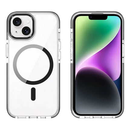 For iPhone 14 Crystal Clear Case Compatible with MagSafe TPU + PC Phone Back Cover