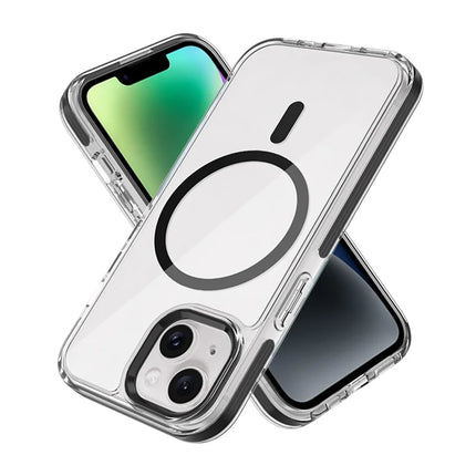 For iPhone 14 Crystal Clear Case Compatible with MagSafe TPU + PC Phone Back Cover