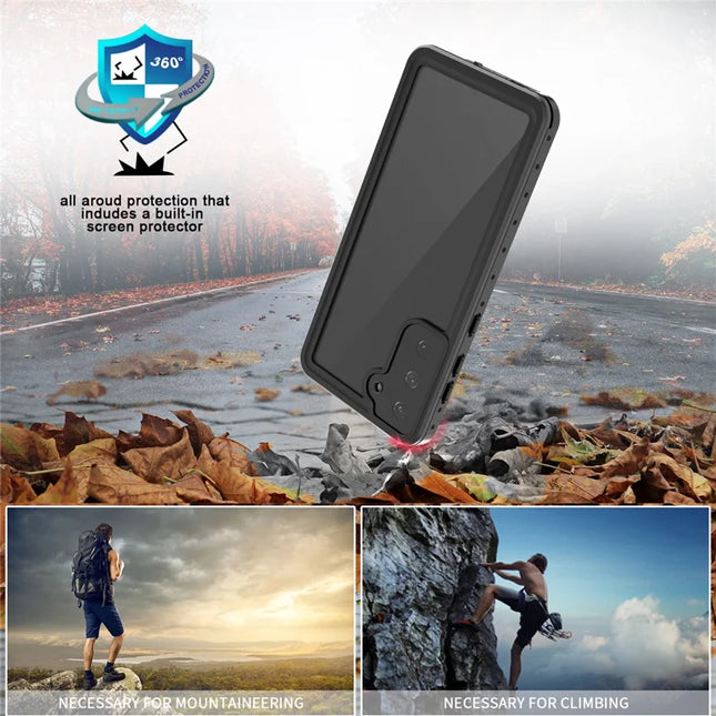 REDPEPPER For Samsung Galaxy S21+ 5G IP68 Waterproof Phone Case Support Fingerprint Unlock
