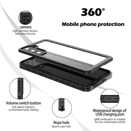 REDPEPPER For Samsung Galaxy S21+ 5G IP68 Waterproof Phone Case Support Fingerprint Unlock