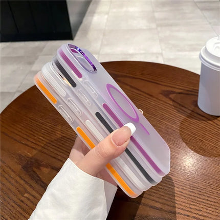 For iPhone 14 Case Compatible with MagSafe TPU + PC Translucent Matte Phone Cover