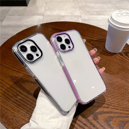 For iPhone 15 Pro Max Phone Case Ultra Clear Shockproof PC + TPU Back Cover