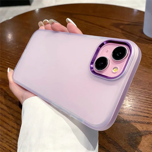 For iPhone 13 Case TPU + PC Translucent Matte Anti Drop Phone Back Cover