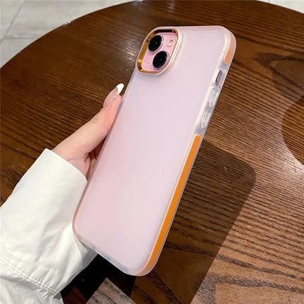 For iPhone 13 Case TPU + PC Translucent Matte Anti Drop Phone Back Cover