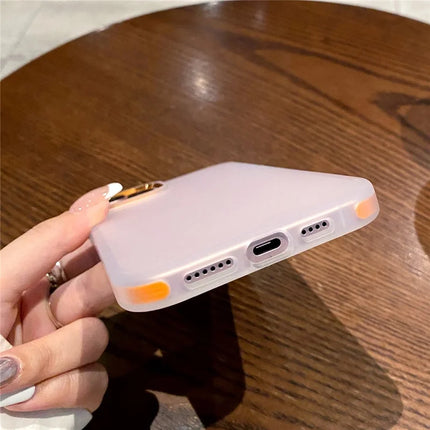 For iPhone 13 Frosted Translucent Phone Case Ultra Thin Protective Cover Scratch Resistant