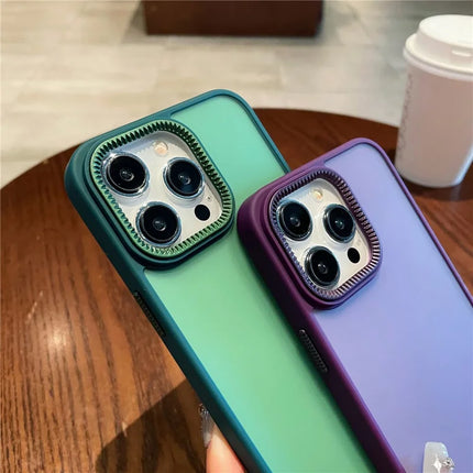For iPhone 15 Pro Max Case Gear Inspired Design PC + TPU Skin Touch Phone Cover