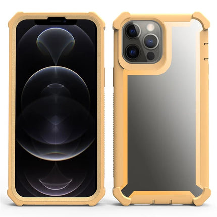 For iPhone 15 Pro Case Reinforced Corner Design TPU + PC Shockproof Phone Cover - Gold