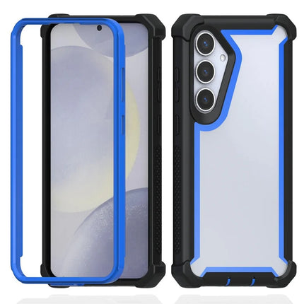 For Samsung Galaxy A55 5G Case Reinforced Corner Design TPU + PC Shockproof Phone Cover - Black  /  Blue