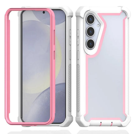 For Samsung Galaxy A16 5G / A16 4G Case Reinforced Corner Design TPU + PC Shockproof Phone Cover - White  /  Pink