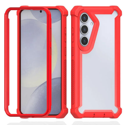 For Samsung Galaxy A36 5G Case Reinforced Corner Design TPU + PC Shockproof Phone Cover - Red