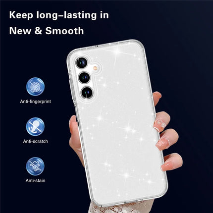 For Samsung Galaxy A26 5G Case Sparkly Powder Glitter Shiny Soft TPU + Hard PC Back Cover
