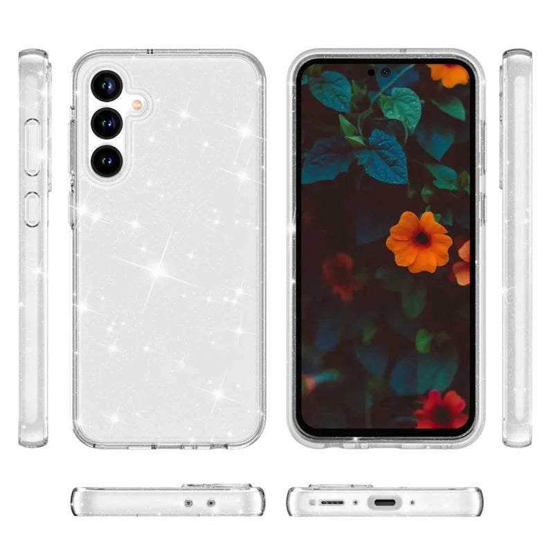 ShopCaseCart Slim Stylish Samsung Galaxy A36 5G / A56 5G Protective cover Sparkly Powder Glitter Shiny Soft TPU + Hard PC Back Guard